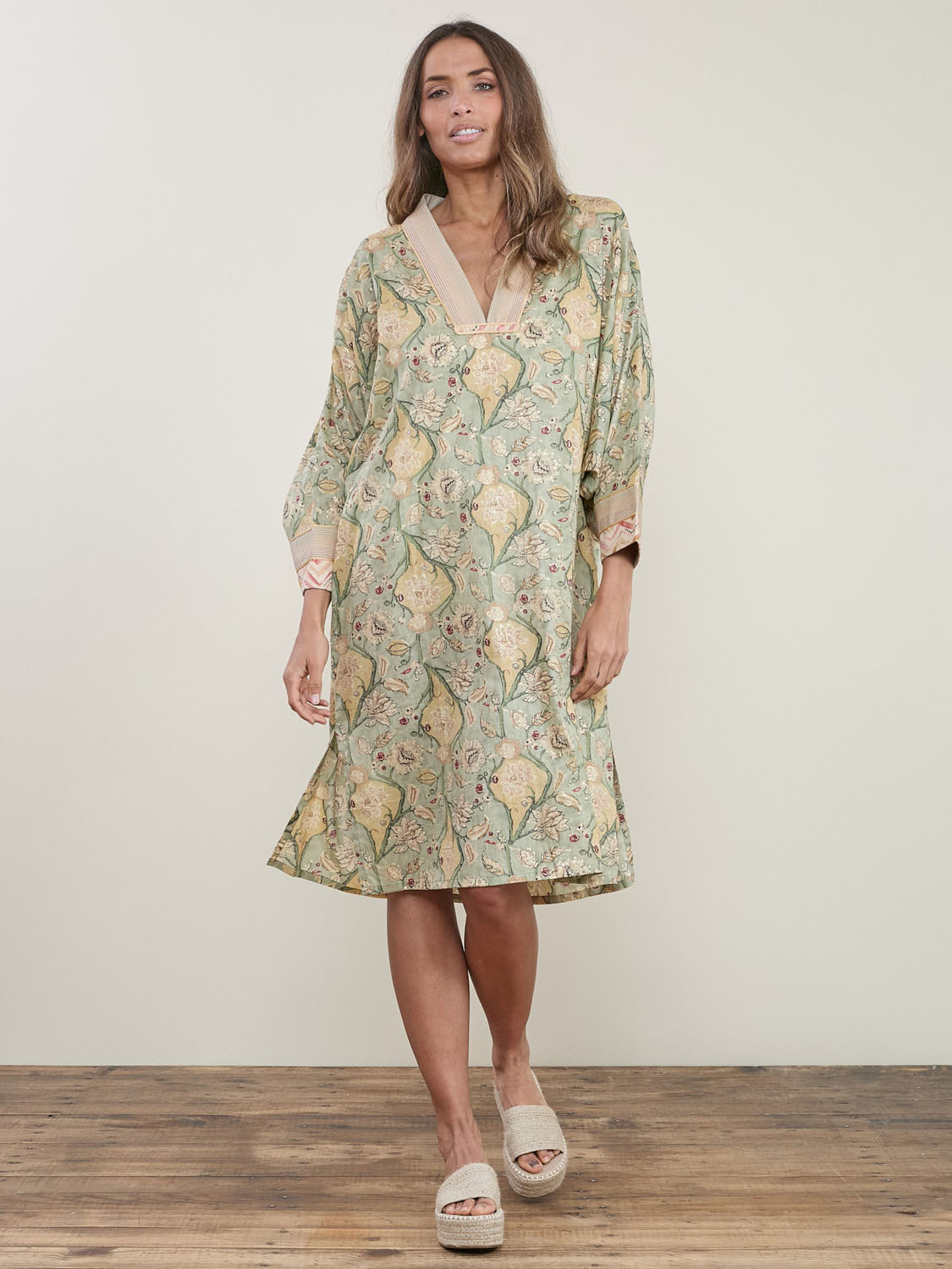 Amam Tunic Green-Print