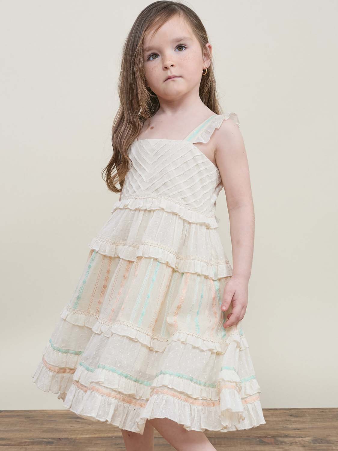 Alia Dress Cream Kids