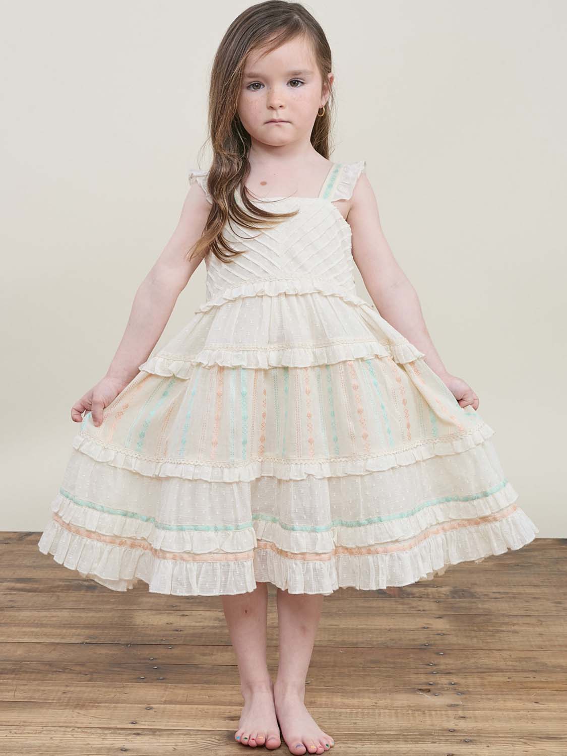 Alia Dress Cream Kids