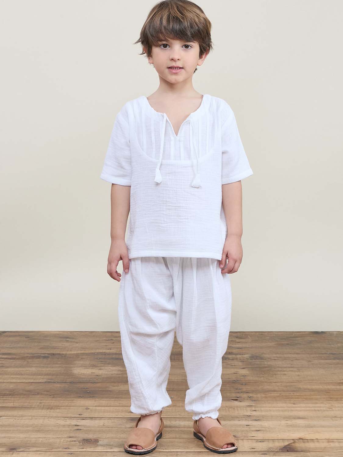 Baba Pants White Kids