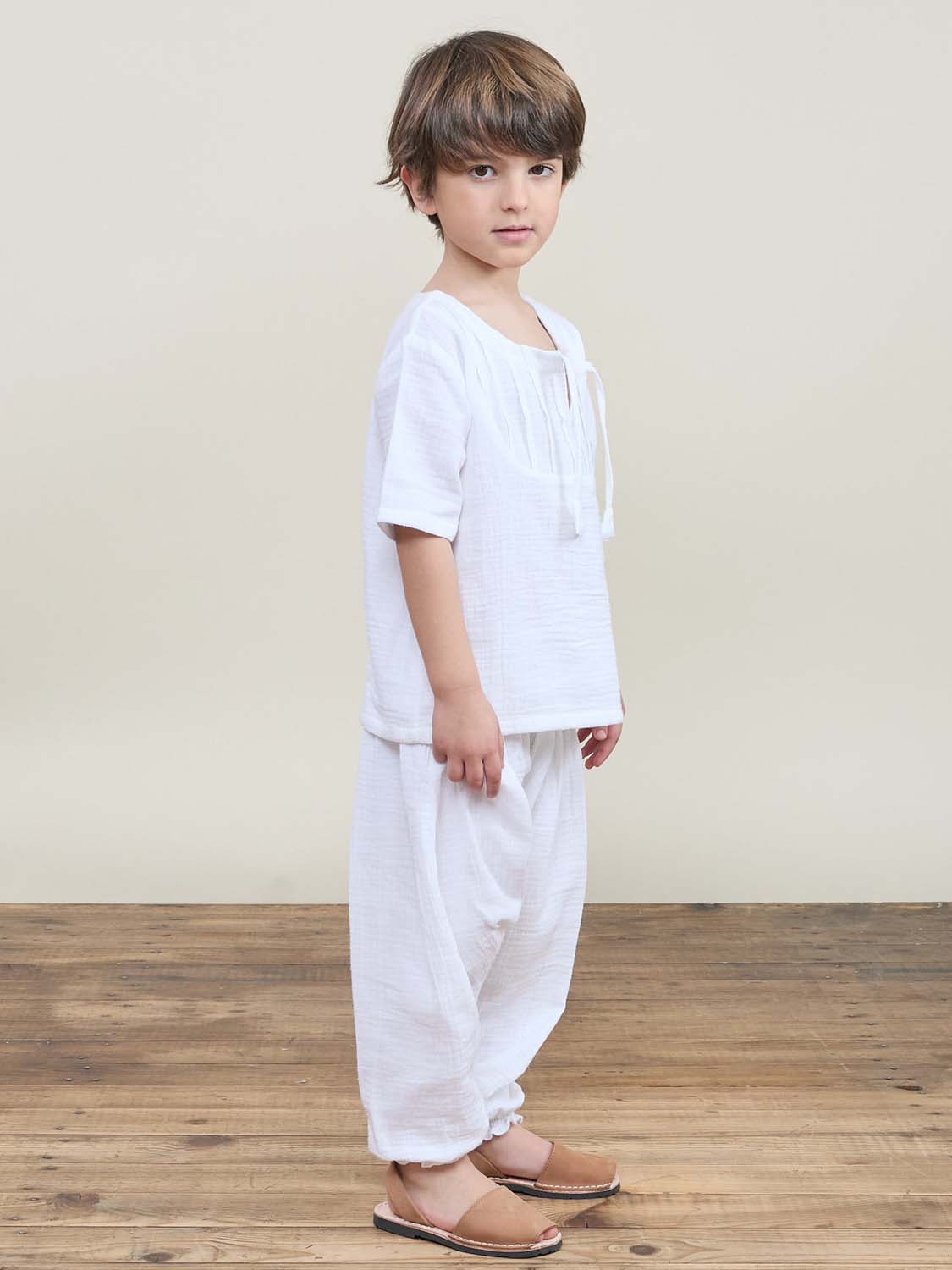 Baba Pants White Kids