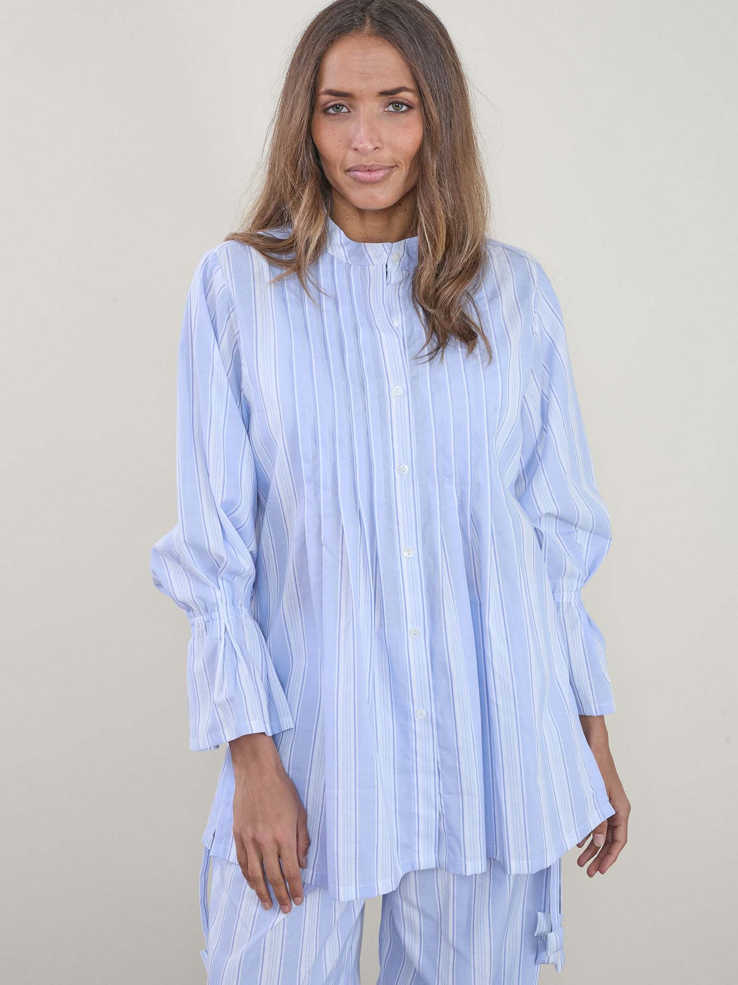 Chati Blouse Blue-Stripes