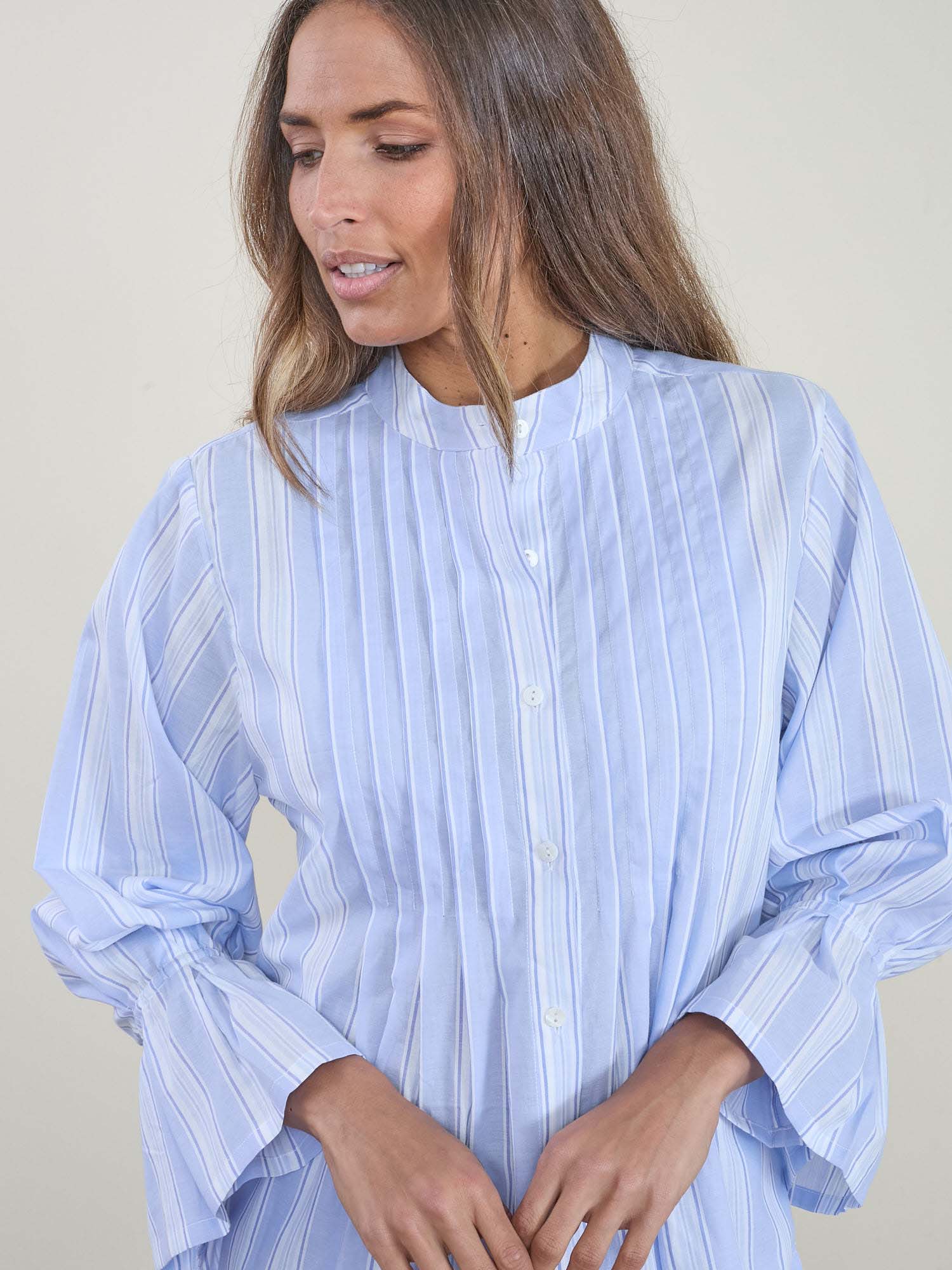 Chati Blouse Blue-Stripes