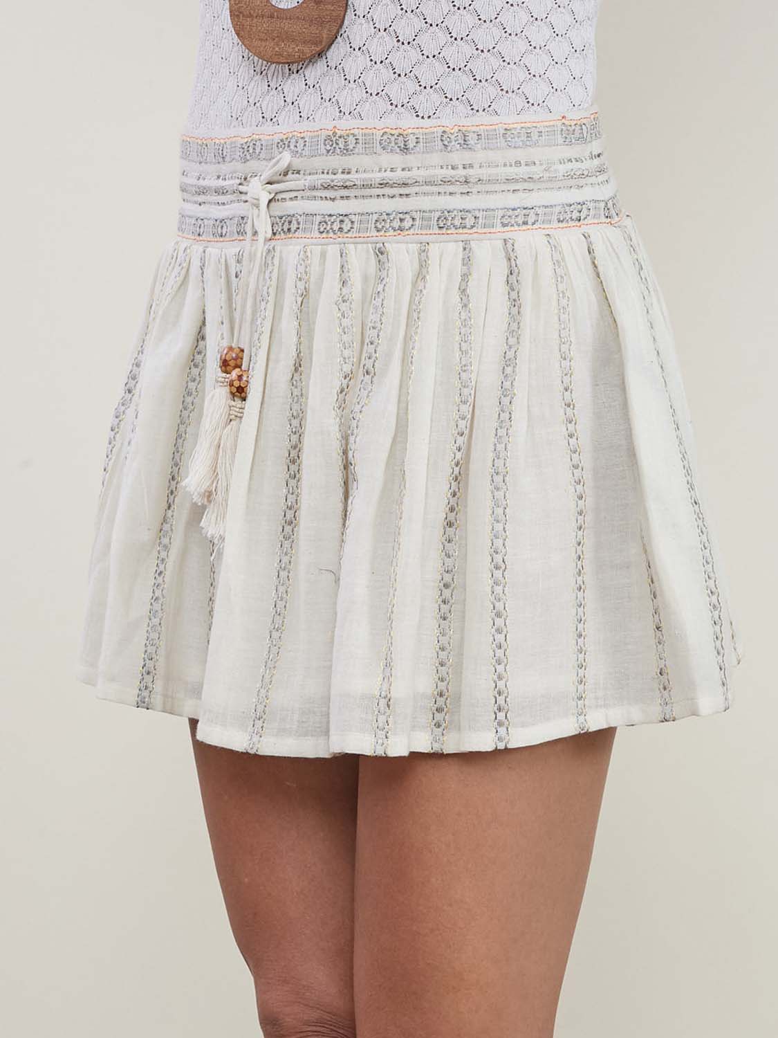 Swami Skirt Cream Print