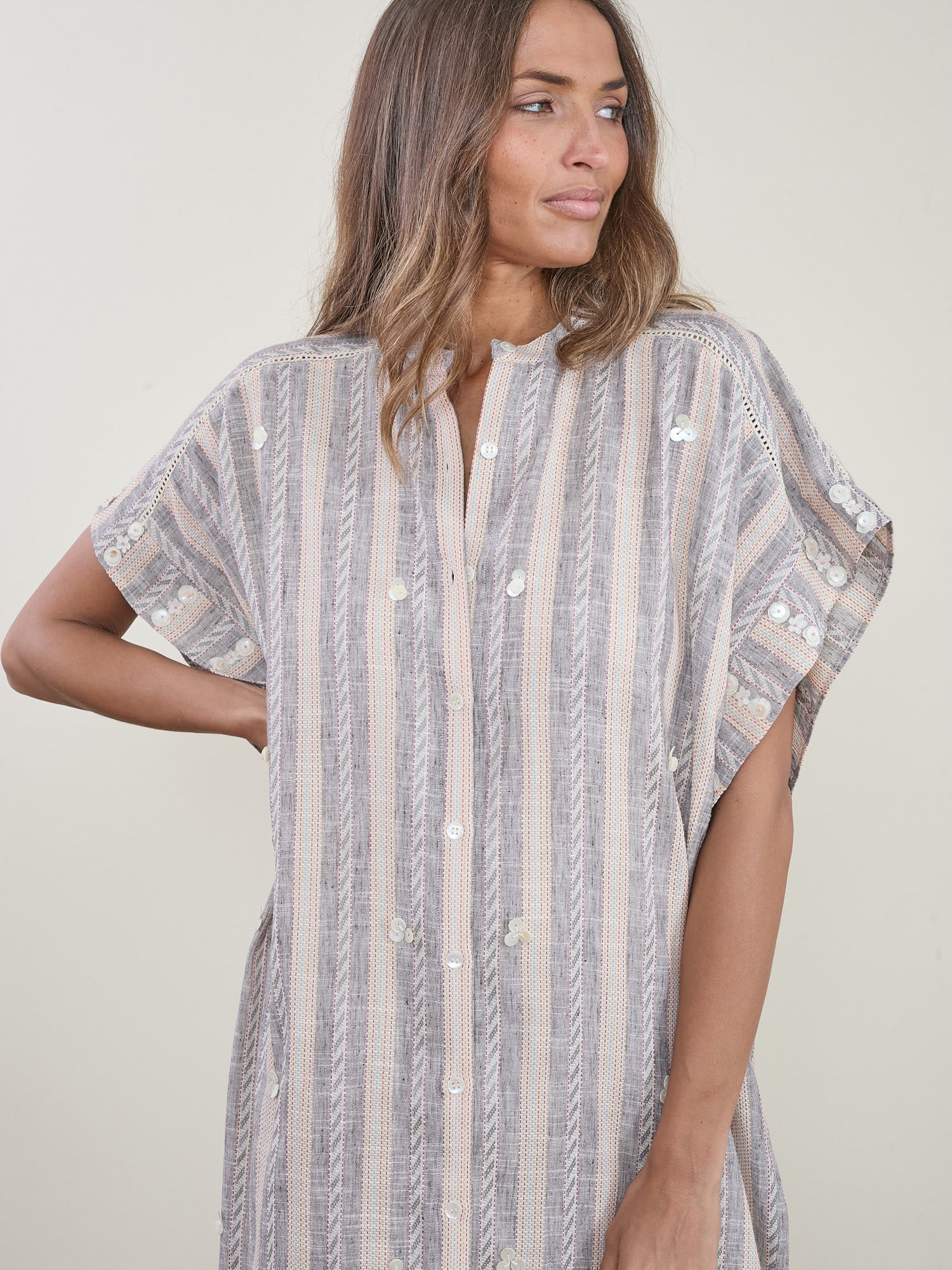 Shankar Tunic Stripes-Grey