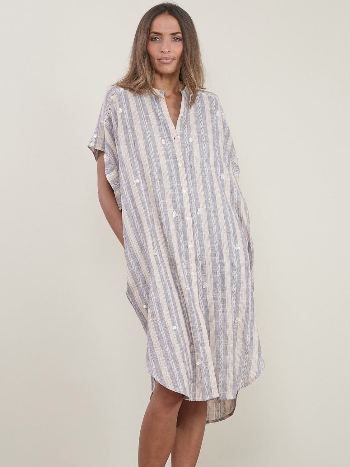 Shankar Tunic Stripes-Grey